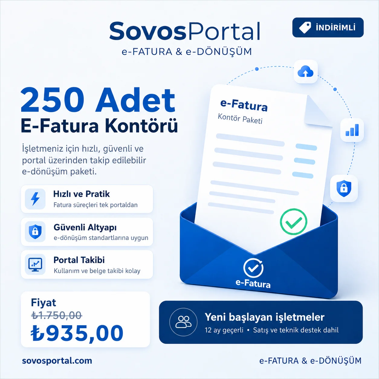 250 Adet E-Fatura Kontörü